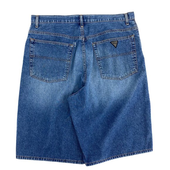 VTG RARE GUESS Black Patch Logo Denim Jeans - Picture 1 of 15